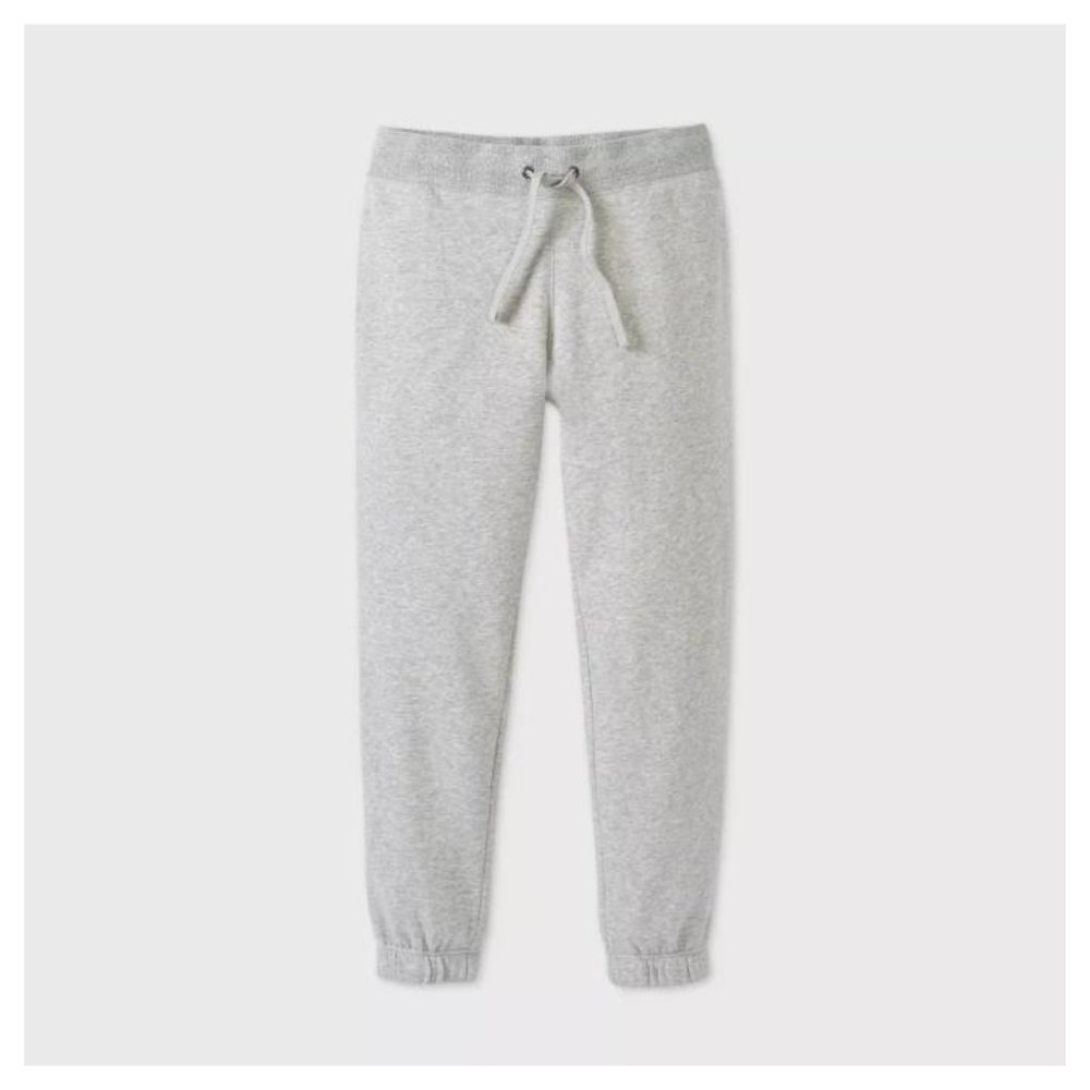 Mens Medium Tall Fleece Lined Gray Joggers with Pockets